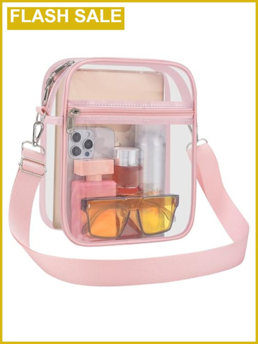 Clear Purse Stadium Approved Transparent Messenger Crossbody Bag
